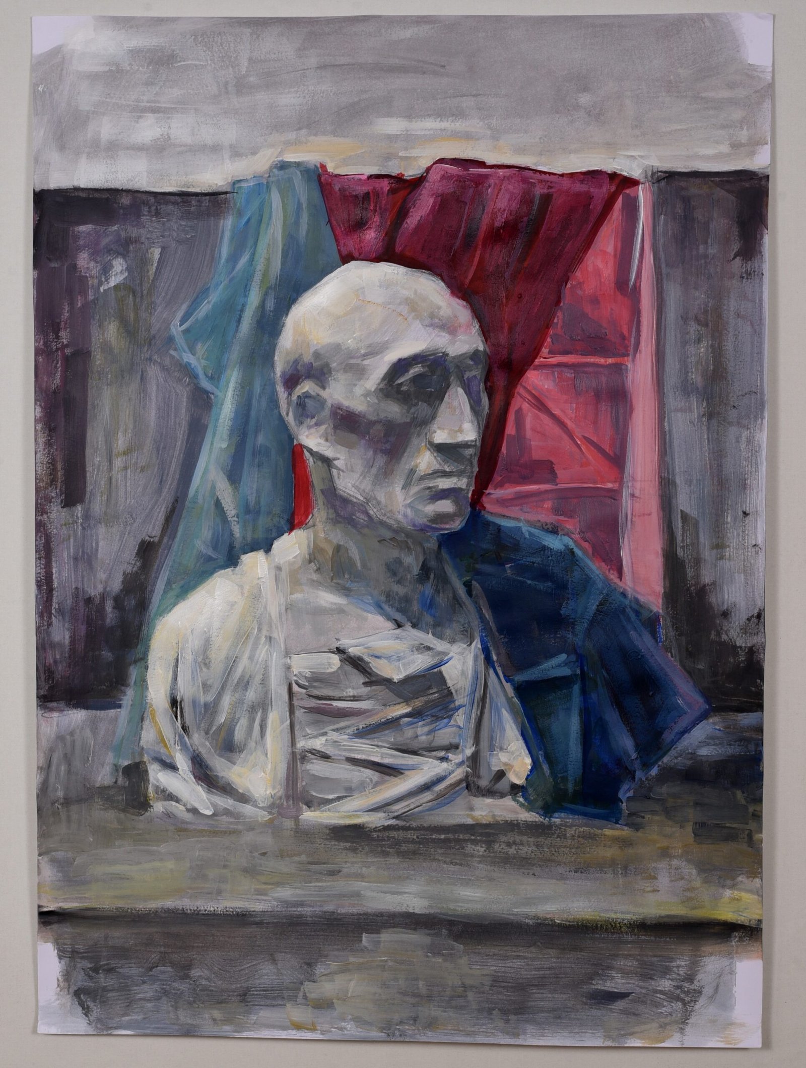 "Τοκογλύφος ΙΙ", Ακρυλικά σε χαρτί, 50χ70 cm (σε γυάλινο πλαίσιο), 2023