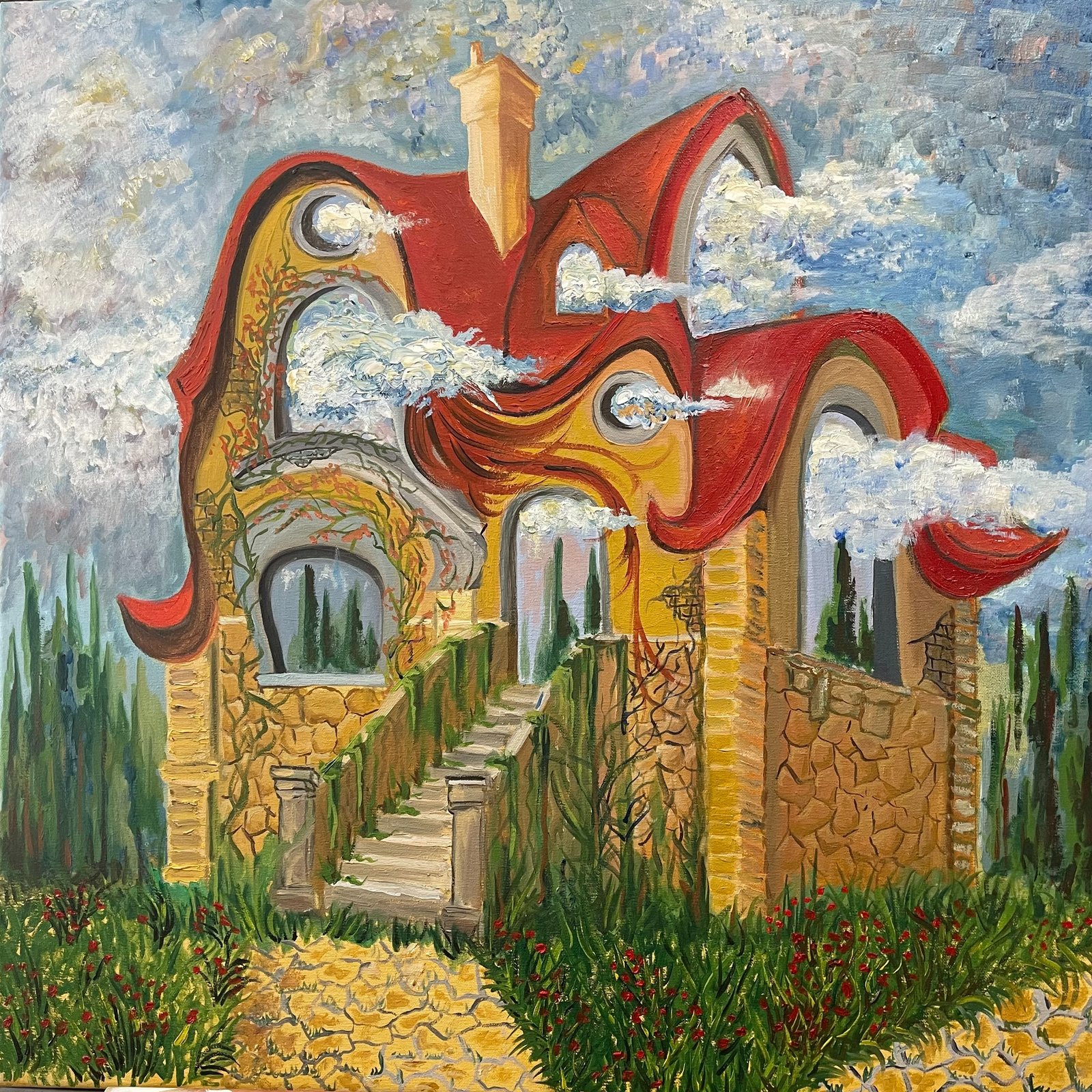 Nostalgia Ι, Λάδι σε Καμβά, 80χ80 cm, 2024