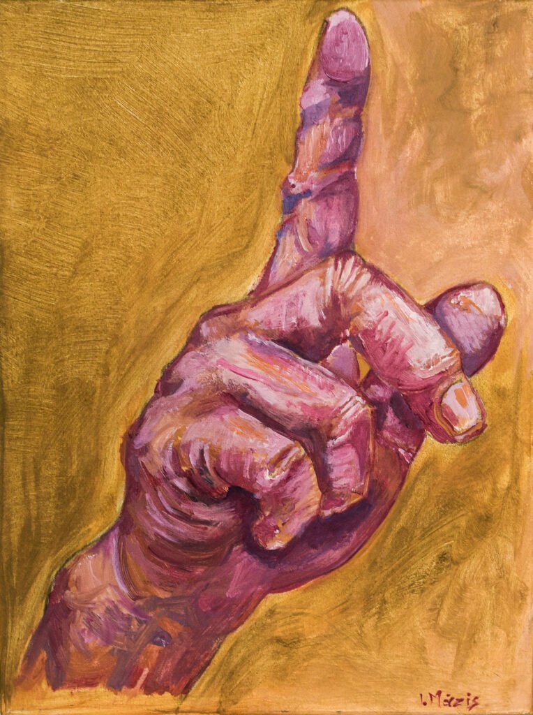 "Διδαχή", Ακρυλικά σε καμβά 30,2χ40,2 cm, 2023