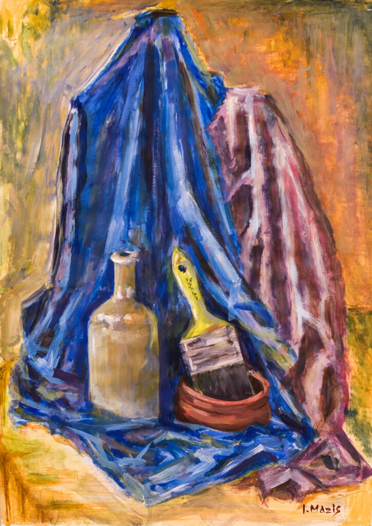 "Νεκρή Φύση ΙΙ", Ακρυλικά σε χαρτί, 50χ70 cm (σε γυάλινο πλαίσιο), 2023