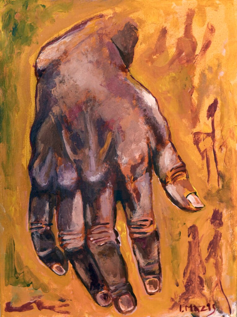 "Πόλεμος", Ακρυλικά σε καμβά , 30,5χ40,5 cm, 2023