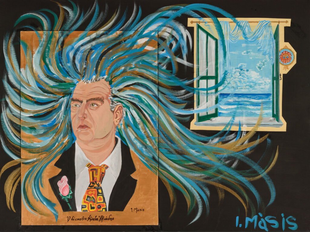 "Ο Δάσκαλος Κώστας Ηλιάδης", Ακρυλικά σε καμβά, 80χ60cm, 2021