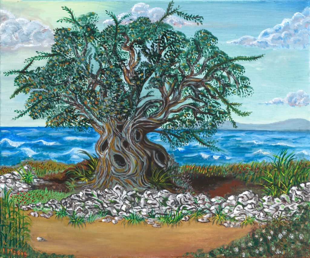 "Τοπίο στην Κέρκυρα" Ακρυλικό σε καμβά, 50x60 cm, 2023