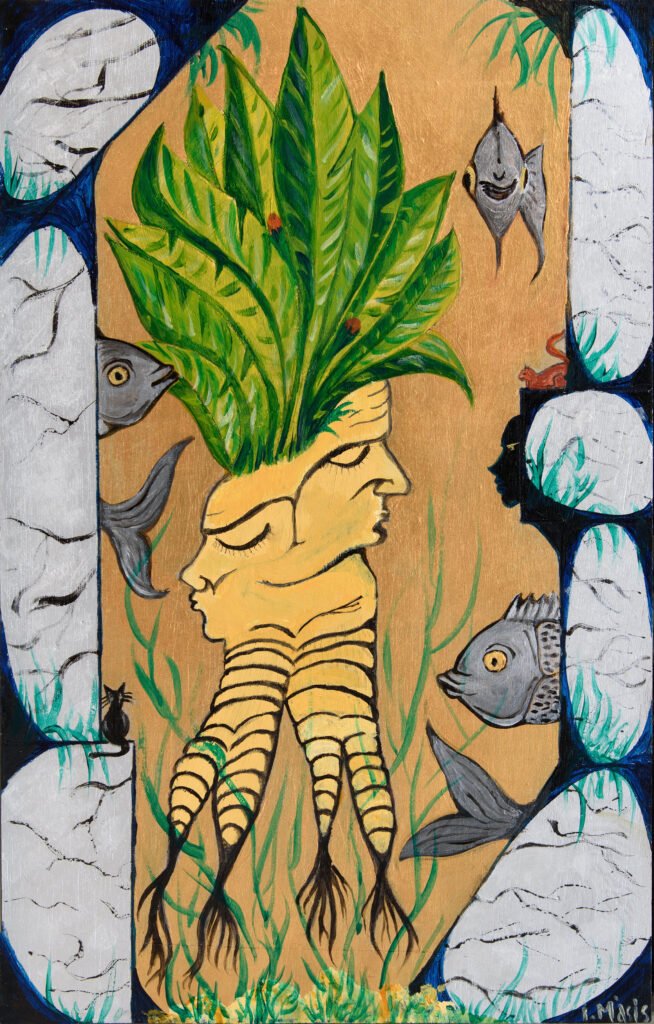 "Μανδραγόρας", Ακρυλικά σε καμβά, 30χ47cm, 2022