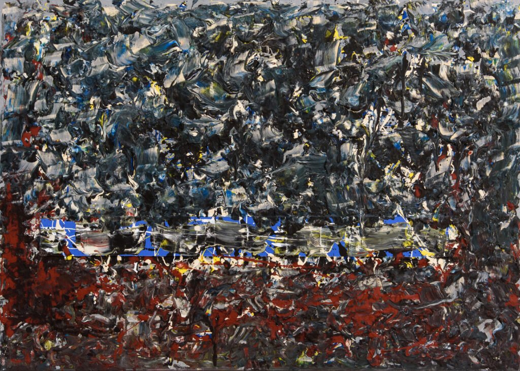 "Καταιγίδα", Ακρυλικός στόκος και ακρυλικά σε καμβά, 70χ50cm, 2022