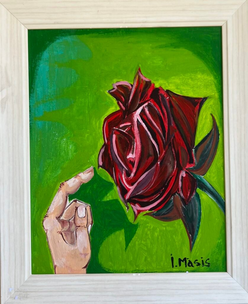 "Η Αφή", Ακρυλικά σε καμβά, 24χ30 cm, 2022