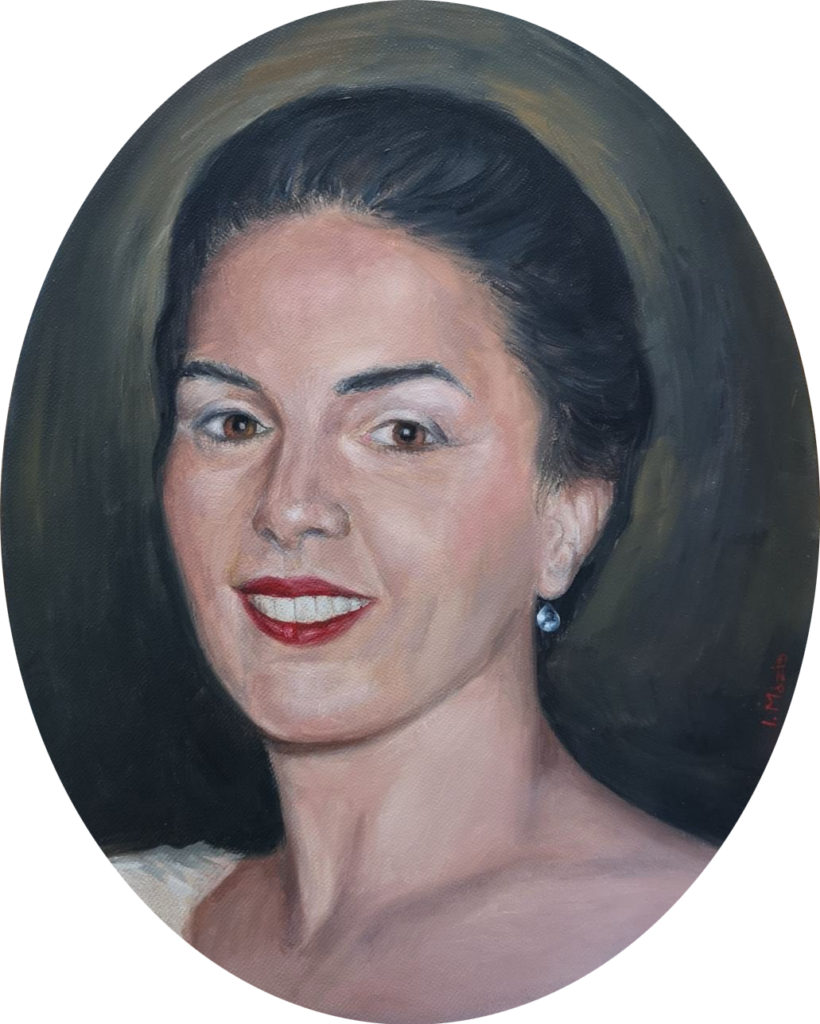 "Η Σύζυγος του Ζωγράφου"Λάδι σε οβάλ καμβά,40x30cm, με κάδρο 53,2χ50,2 cm, 2024