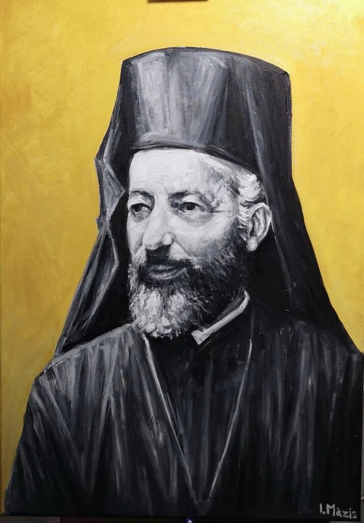 Μακάριος ο Γ', Λάδι σε καμβά, 70χ100 cm, 2024