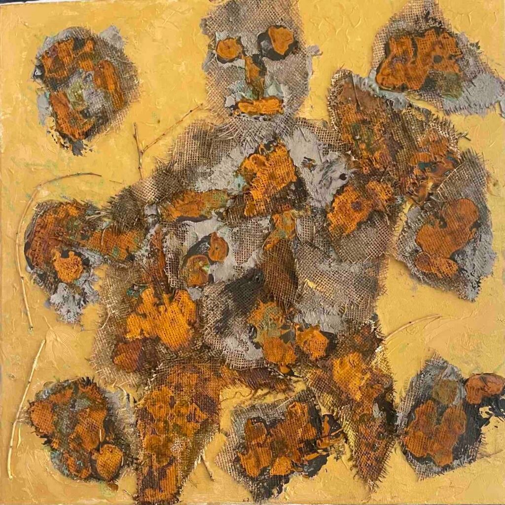 Ι. Μάζης, «Ο κυρ-Βοριάς κι οι άνεμοι του», 70χ70εκ μεικτή τεχνική και ακρυλικά. 2023